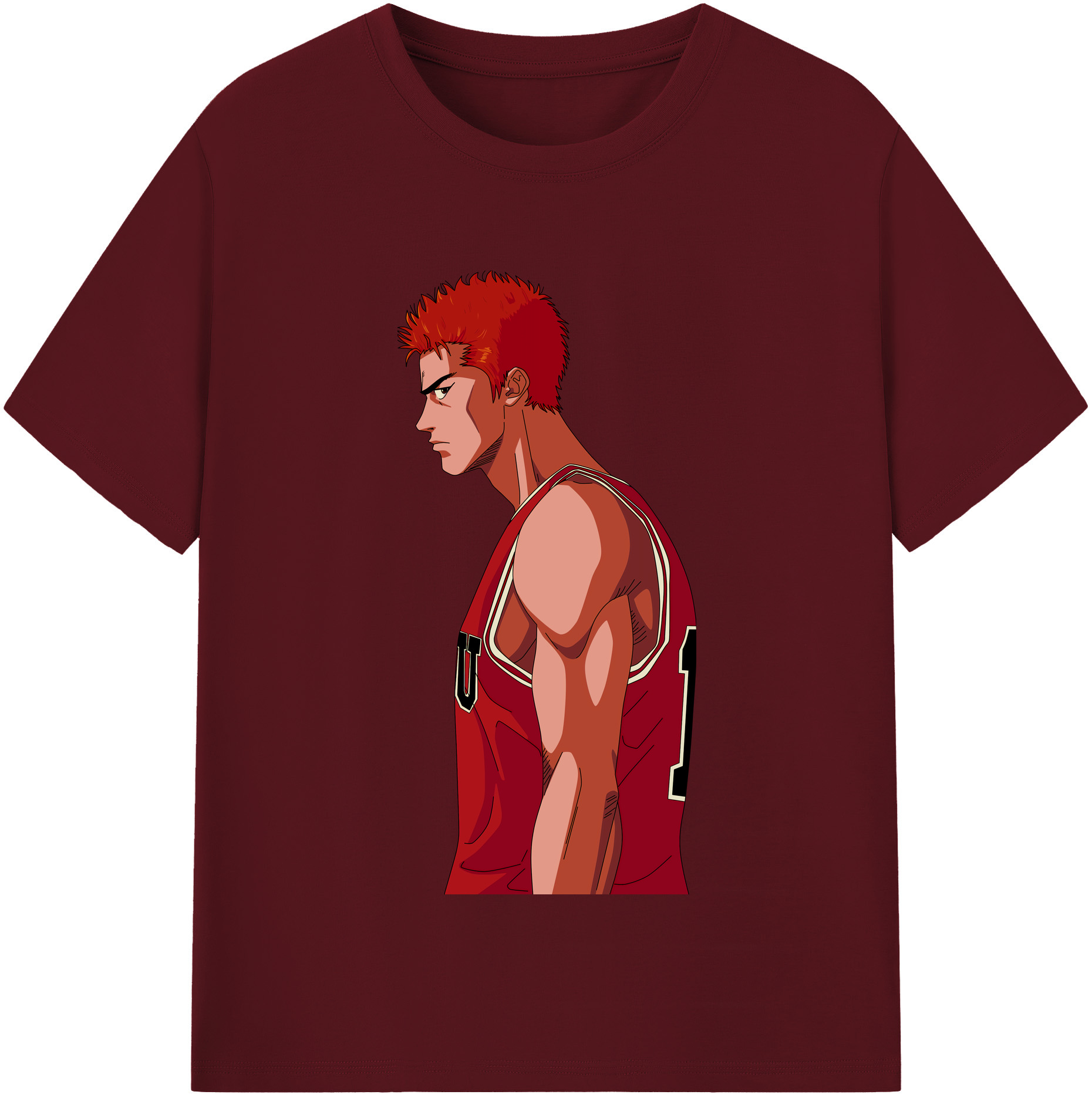 SLAM DUNK／スラムダンク 綿100％半袖Tシャツ（フロントプリント）